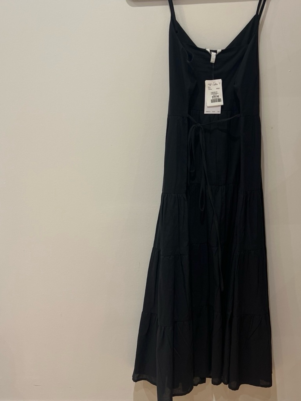 Black Tiered Button-Front Maxi Dress - Picture 3 of 4